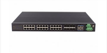 三层8个千兆光电复用20个千兆光机架式工业以太网交换机 工业网络的可靠核心